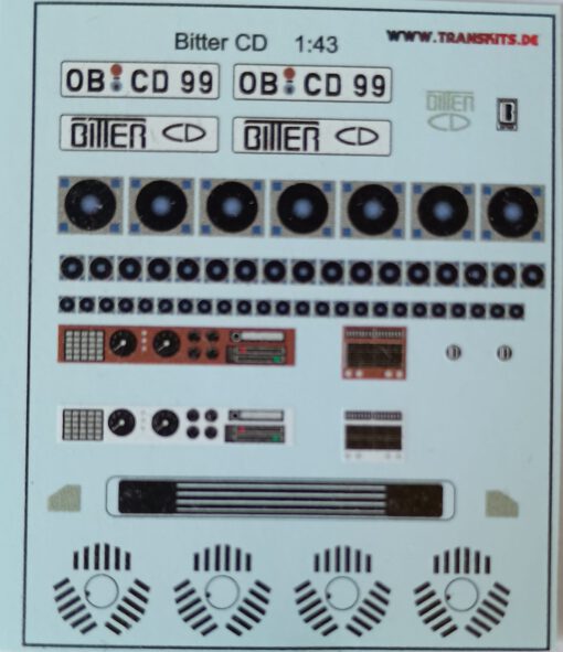 Bitter CD Breitbau Widebody Transkit/Variokit 1:43 – Bild 5